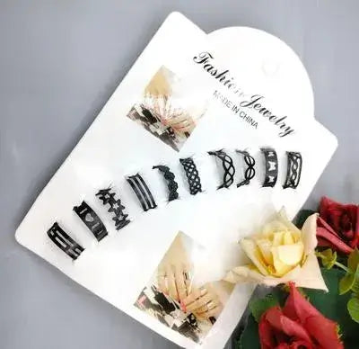 Trendy 10-Piece Adjustable Ring Set for Pakistani Traditional Wear