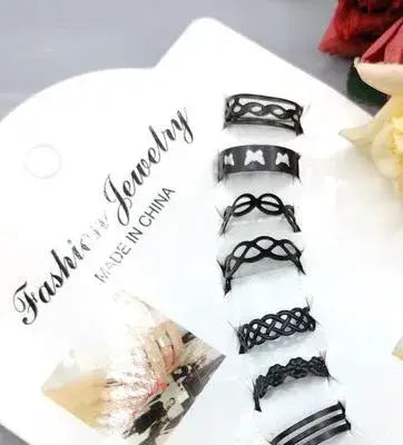 Tarnish Resistant 10-Piece Adjustable Ring Set with Luxury Packaging