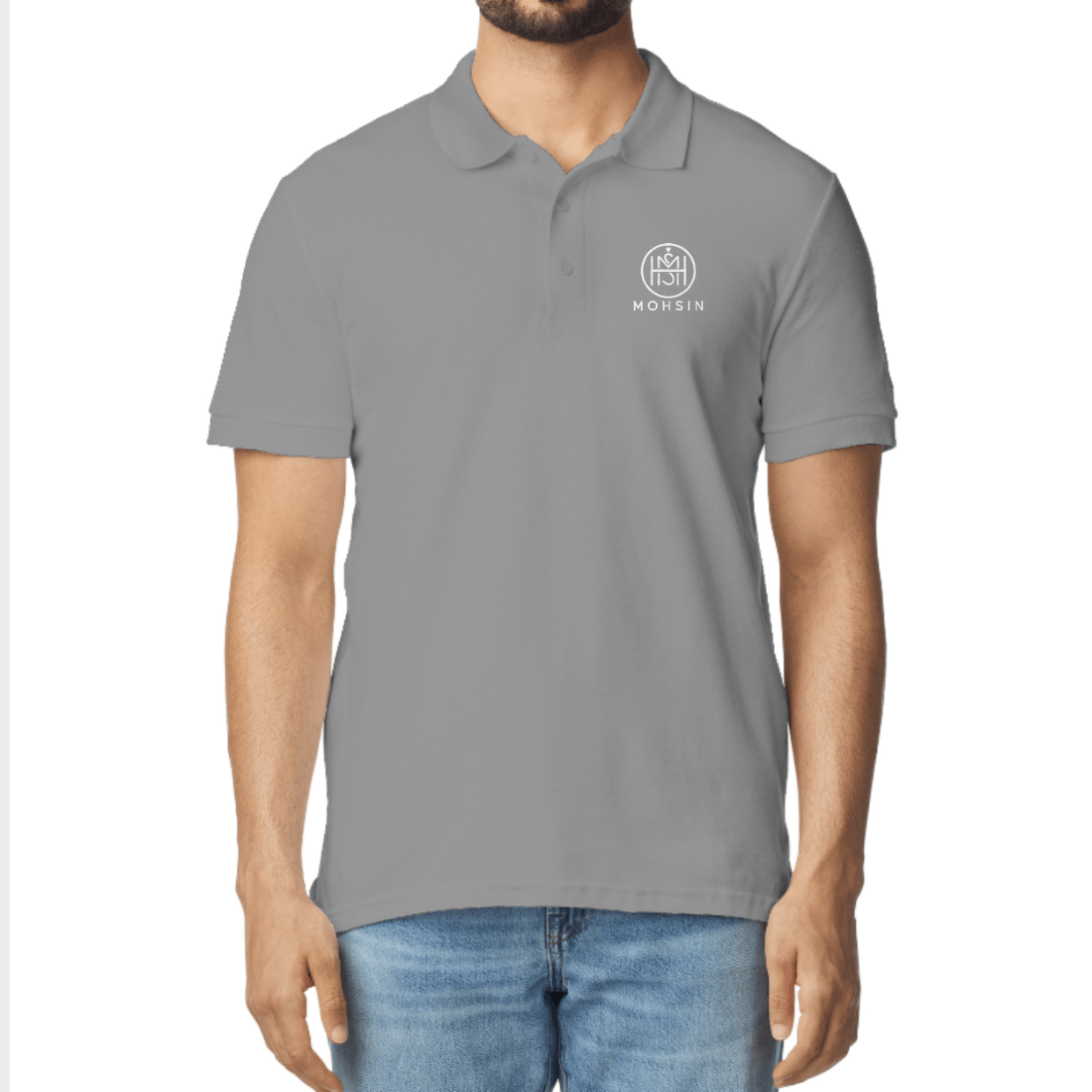 Custom Polo Shirt Pakistan – Personalized Name & Logo Printed Polo T-Shirt in navy blue