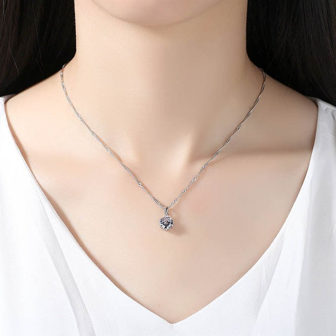 Silver Toned Zircon Ring and Pendant Set - Shimmering Faceted Luxury Gemstone Cluster Pack