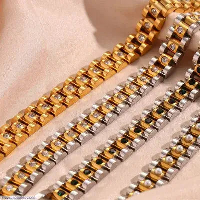Hypoallergenic Luxury Gold & Silver Bracelet - Heavy Weight Link Pack