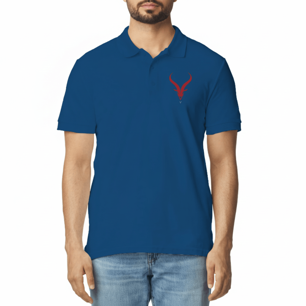 Custom Photo Polo Shirt – Personalized Design with Quotes, Maps, Flags & Icons front view