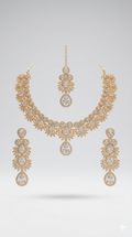 Golden Alloy Bridal Set for Women – Elegant Wedding Party Wear Main View