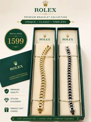 Luxury Gold & Silver Bracelet - Secure Fold-Over Safety Clasp Detail