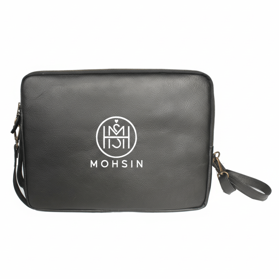 Luxury Leather Laptop Bag Pakistan – Premium Office & Travel Laptop Bag front view