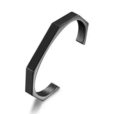 Silver Hexagonal Kara Bangle for Women - Premium Metallic Finish