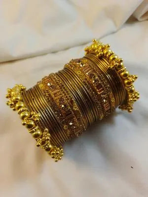 Nagina Kara Bangle Set - Close-up of High Definition Precision Cut Crystals