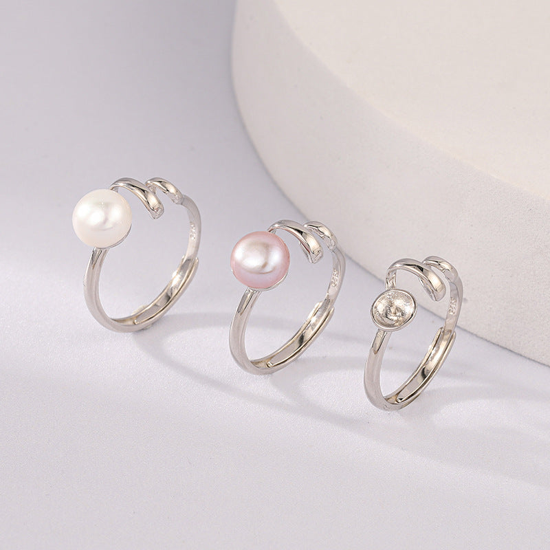Pearl Necklace Earrings Set Silver 925 - Secure Lobster Claw Clasp Locking Details