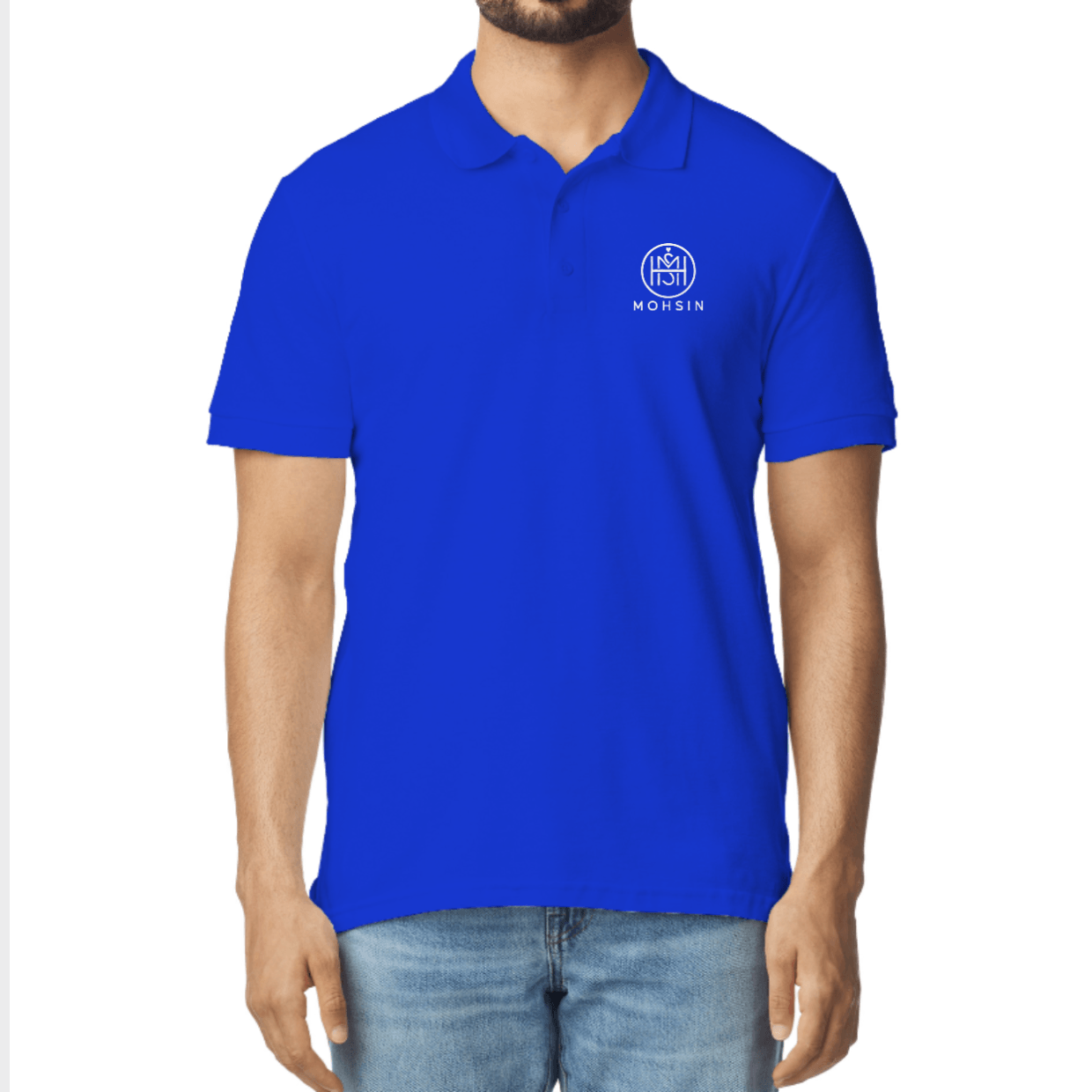 Custom Polo Shirt Pakistan – Personalized Name & Logo Printed Polo T-Shirt with chest print