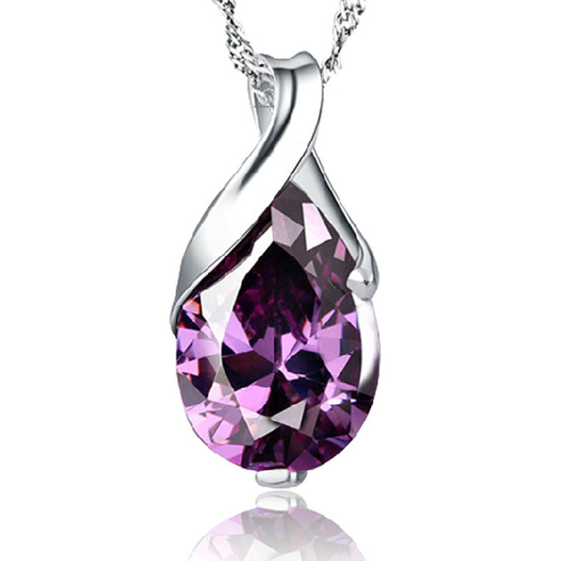Purple Zircon Angel Tears Pendant main product showcase