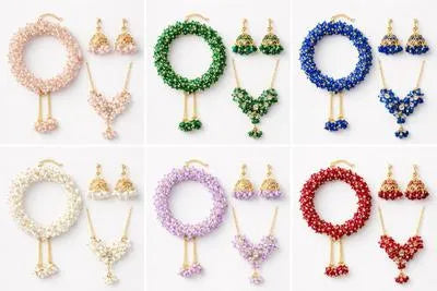 Gajra Bracelet & Jhumkis Combo Set - Anti-Oxidant Antique Gold Plated Finish