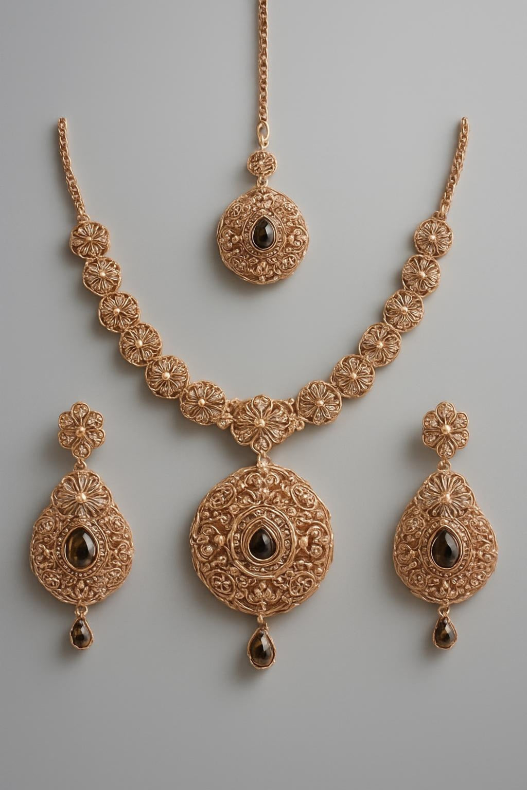 Fancy Artificial Stones Artificial Set - Elegant Bridal Jewelry Main View