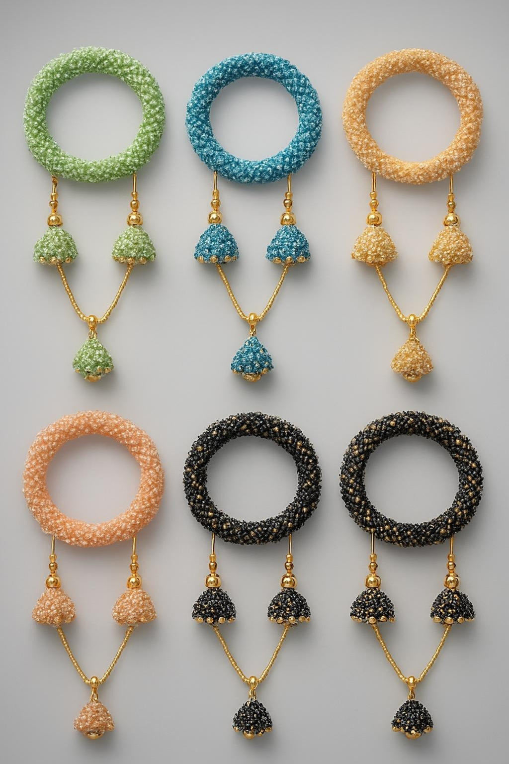 Gajra Bracelet & Jhumkis Combo Set for Women – Traditional Bridal Main View