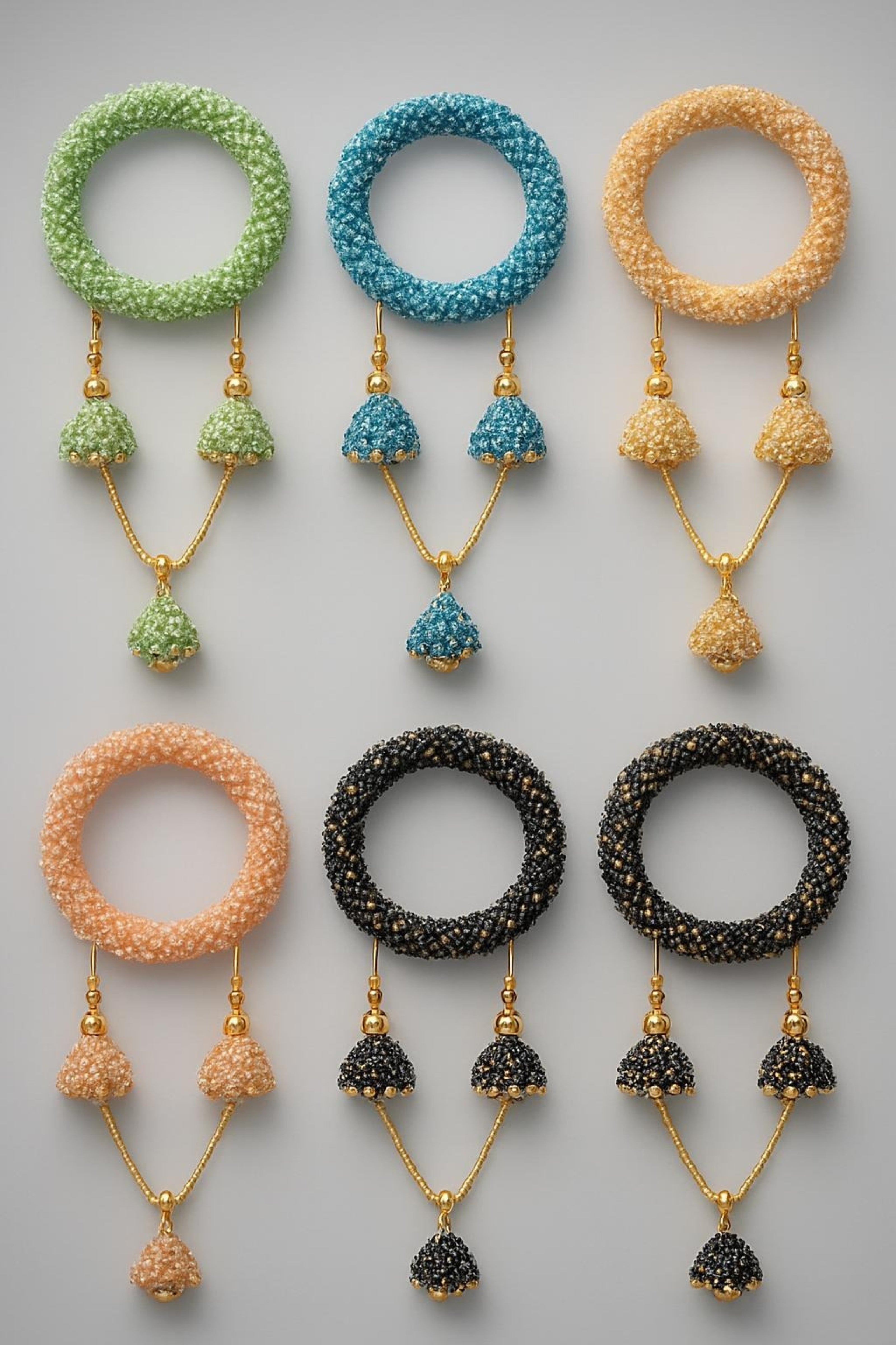 Gajra Bracelet & Jhumkis Combo Set for Women – Traditional Bridal Main View