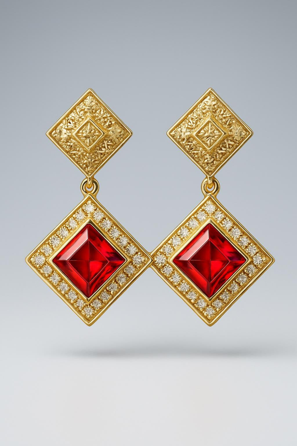 Gold Plated Crystal Moon Earrings for Women 2 Pcs – Celestial Luxury Main View