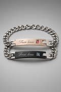 True Love Titanium Steel Bracelet for Couples - Matching Bond Jewelry Main View