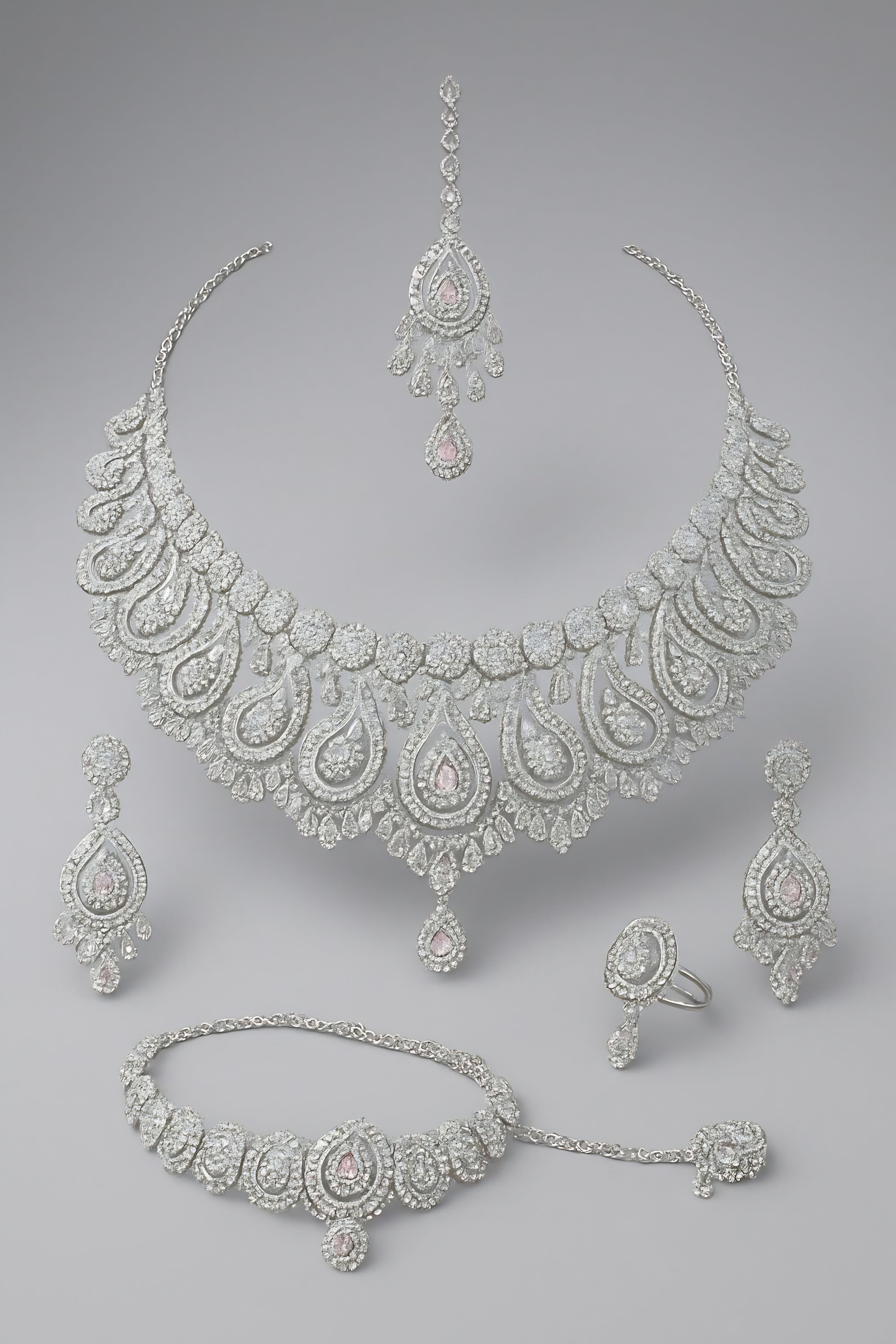 Bridal Artificial Stones Bridal Set - Luxury Wedding Jewelry Collection Main View