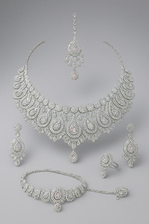 Bridal Artificial Stones Bridal Set - Luxury Wedding Jewelry Collection Main View